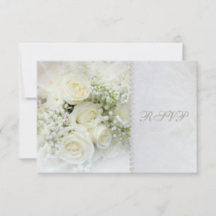 Schöne Rosen Hochzeit RSVP Einladung