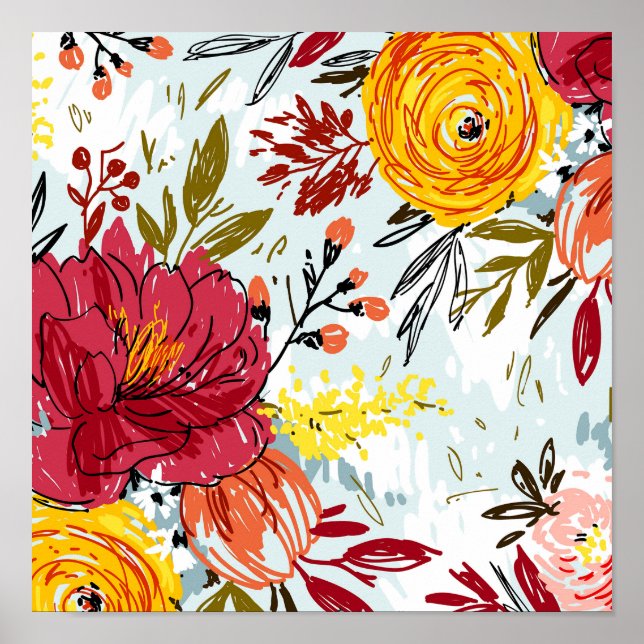Schöne Rosen Poster (Vorne)