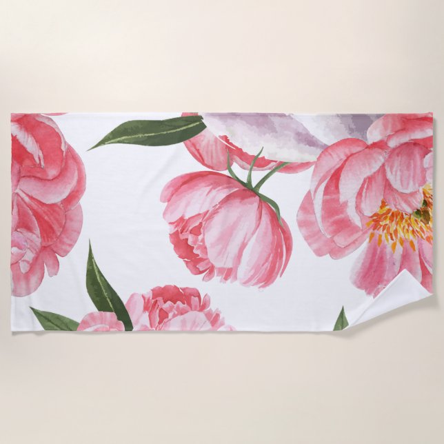 Schöne Rosen Strandtuch (Vorderseite)