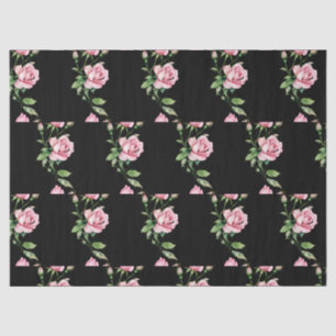 Schöne Rosengarten-Blumen-Dankeschön-Karte Seidenpapier