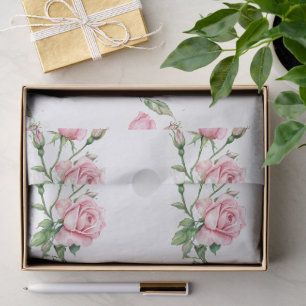 Schöne Rosengarten-Blumen-Dankeschön-Karte Seidenpapier