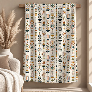 Schöne rostrote Kupferregenbogen-Blumen-Decke Fleecedecke