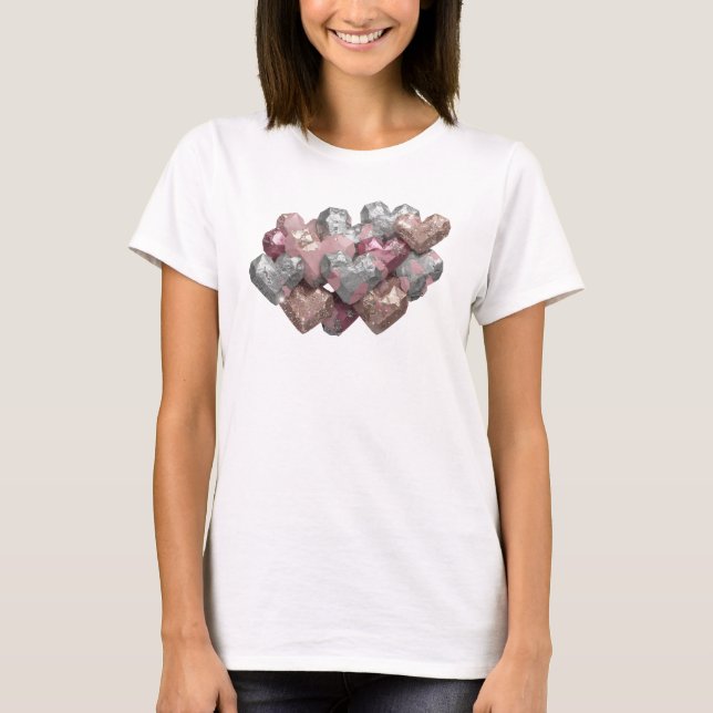 Schöne rote ABSTRACT ART Statement T-Shirt (Vorderseite)