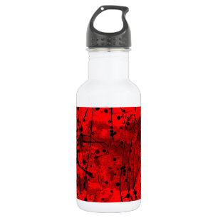 Schöne rote abstrakte Kunstspritzer Edelstahlflasche