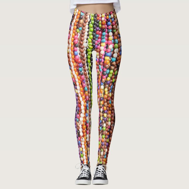 Schöne rote Abstraktion Leggings (Vorderseite)