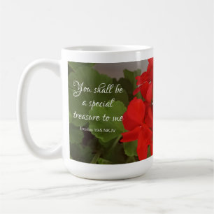 Schöne Rote Blume Special Schätze Bibel Verse Kaffeetasse