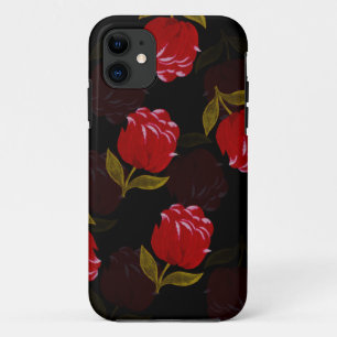 Schöne rote durchsichtige Rosen Stickmuster Case-Mate iPhone Hülle