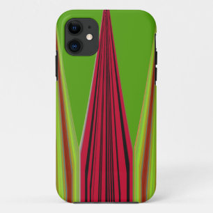 Schöne rote gelbe grüne Fraktal-Kunstgestaltung Case-Mate iPhone Hülle