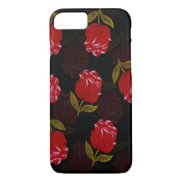 Schöne rote, lichtdurchlässige Rose Stickereimuste Case-Mate iPhone Hülle