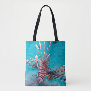 Schöne rote Löwe-Fische Tasche