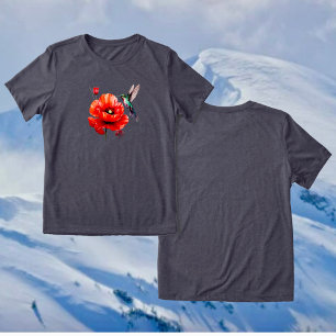 Schöne rote Mohnblume in all ihrer Pracht Tri-Blend Shirt