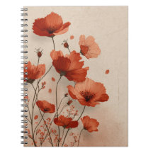 Schöne rote Mohnblumen spiralförmig