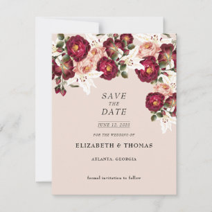 Schöne rote rosa Rosen weiße Lilien Hochzeit  Spei Save The Date