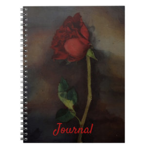 Schöne Rote Rose Art Journal Notizblock