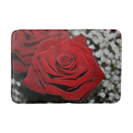 Schöne Rote Rose Badematte