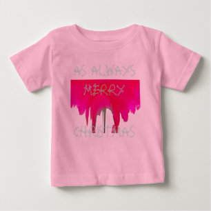 Schöne Rote Rose Frohe Weihnachts Baby T - Shirt