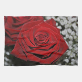 Schöne Rote Rose Geschirrtuch