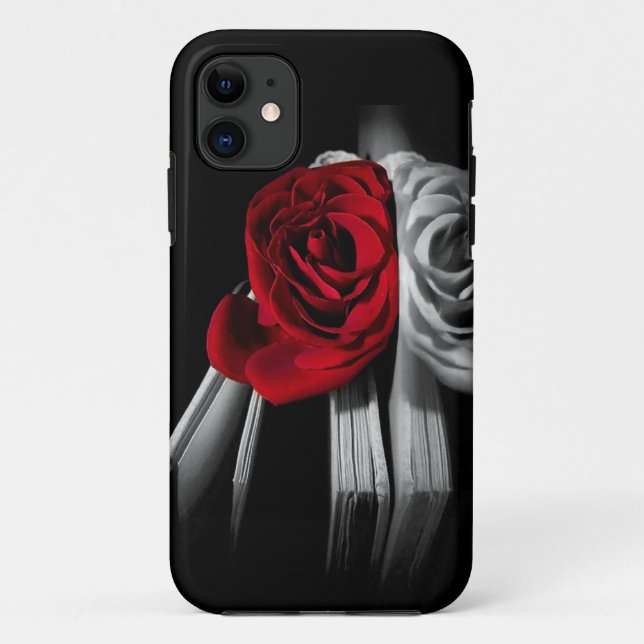 Schöne Rote Rose im Buch Case-Mate iPhone Hülle (Rückseite)