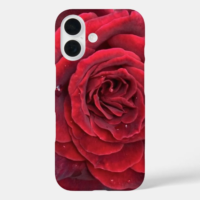 Schöne rote Rose iPhone 16 Fall iPhone 16 Hülle (Rückseite)