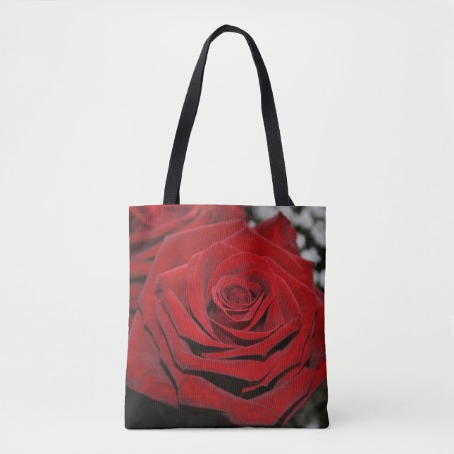 Schöne Rote Rose Tasche (Vorderseite)