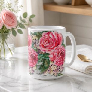 Schöne Rote Rosen 15oz Klassische Tasse