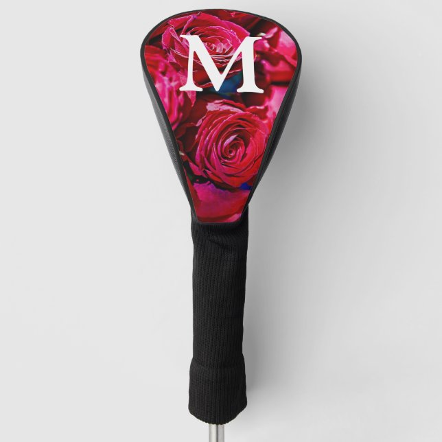 Schöne Rote Rosen Golf Headcover (Vorderseite)