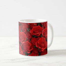 Schöne Rote Rosen Kaffeetasse
