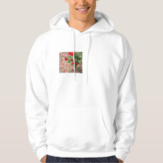 Schöne Rote Rosen mit Petalen am Boden - Natur Hoodie