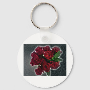 SCHÖNE ROTE ROSEN SCHLÜSSELANHÄNGER