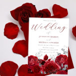 Schöne Rote Rosen & Silberhochzeit Einladung<br><div class="desc">Herrliche Rote Rosen & Silver Wedding Invitation Romantic Wedding See Matching Kollektion in Niche und Nest Store Vielen Dank</div>