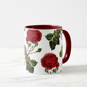 Schöne Rote Rosen Tasse