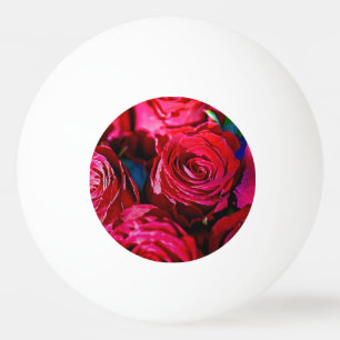 Schöne Rote Rosen Tischtennisball