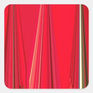 Schöne rote Textur Farb Abstract Art Design Quadratischer Aufkleber