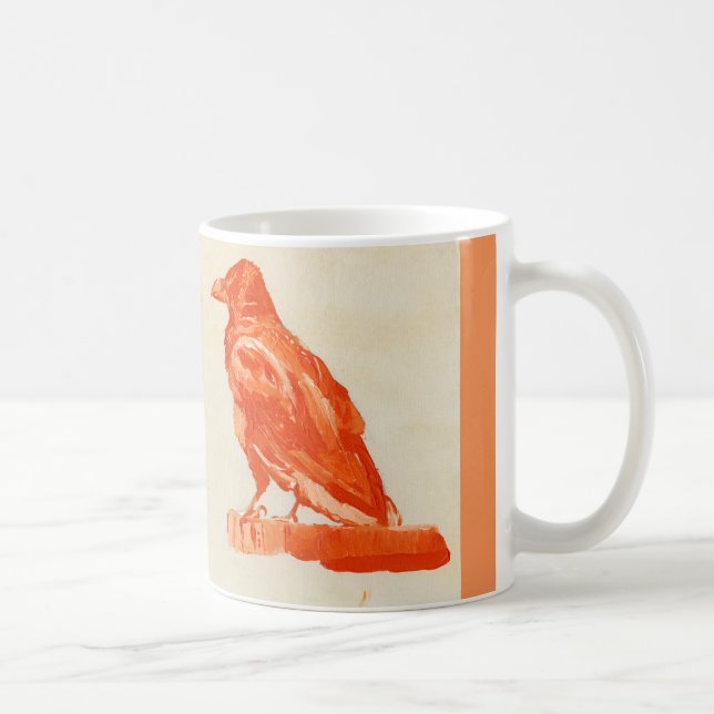 Schöne rote Vogel-Tasse Kaffeetasse (Rechts)