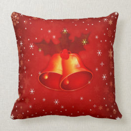 Schöne Rote Weihnachtsglocken Elegante Weihnachten Kissen