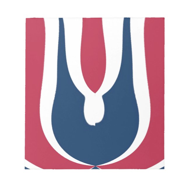 Schöne, rote, weiße, blaue Textur Abstrakt Notizblock (Vorderseite)