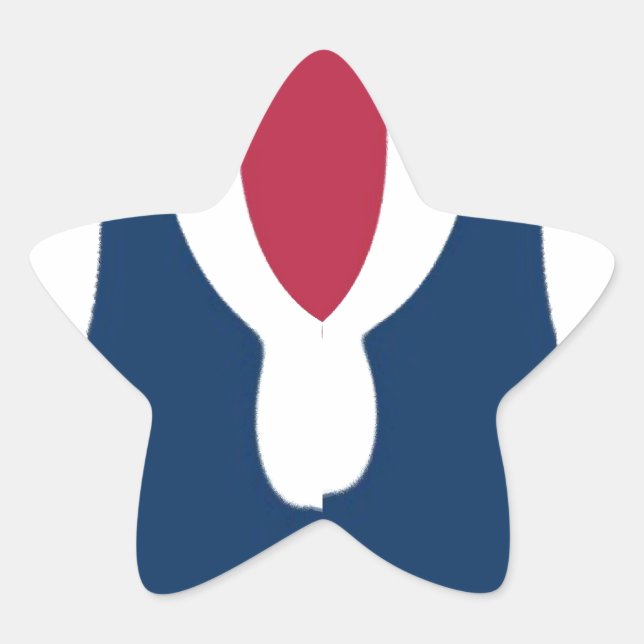 Schöne, rote, weiße, blaue Textur Abstrakt Stern-Aufkleber (Vorderseite)