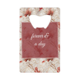 Schöne Rote Weiße Blüte Geldbeutel Flaschenöffner