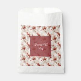 Schöne Rote Weiße Blüte Geschenktütchen