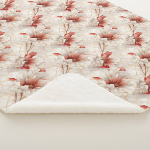 Schöne Rote Weiße Blüte Sherpadecke