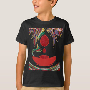 Schöne rote, weiße, violette, grüne Textur Farben T-Shirt