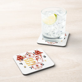 Schöne rote Zuhause für Weihnachtsvision Getränkeuntersetzer