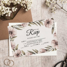 Schöne RSVP-Karten mit Flora