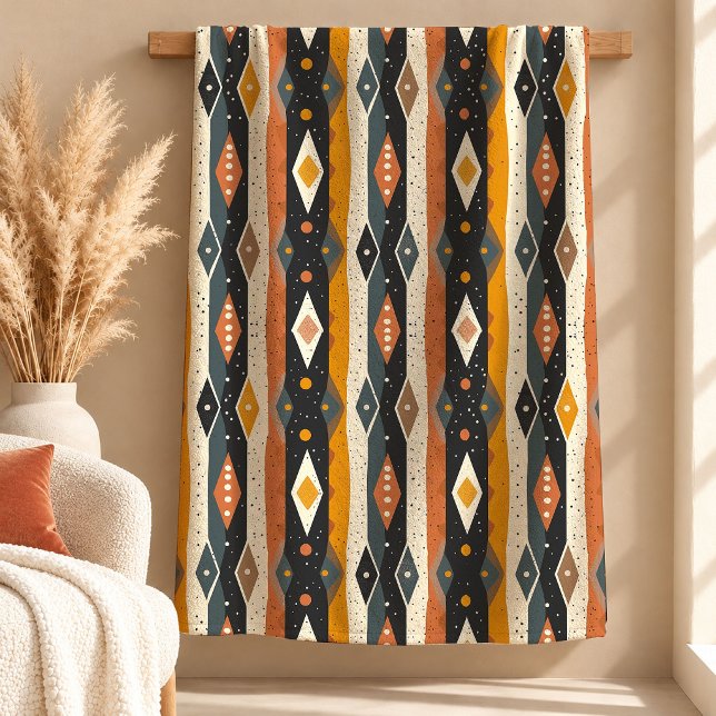 Schöne rustikale Boho-Geometrieformen-Decke Fleecedecke (Beautiful Rustic Boho Geometric Shapes Blanket)