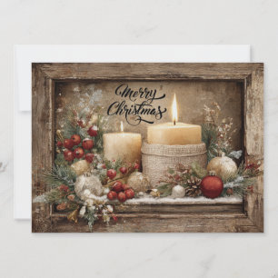 Schöne rustikale Frohe Weihnachtsgrüße Karte