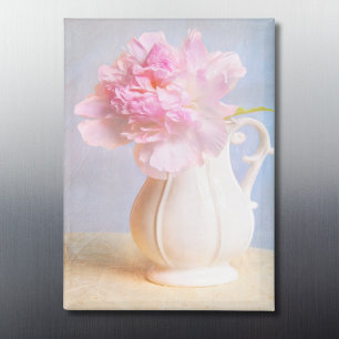 Schöne rustikale rosa Pfingstrose Magnet