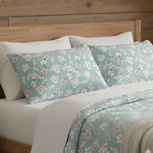 Schöne rustikale Vintage Kirschblüten Kissenbezug