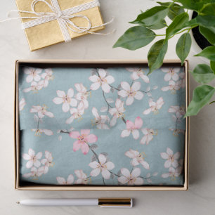 Schöne rustikale Vintage Kirschblüten Seidenpapier