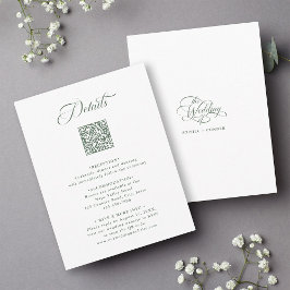 Schöne Sage Green Delicate Elegante Hochzeiten Det Begleitkarte