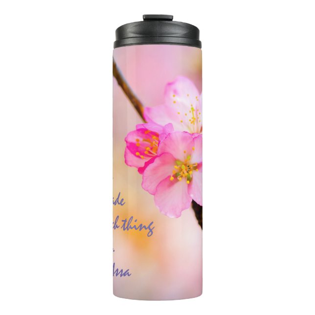 Schöne Sakura Kirschblüten Thermosbecher (Vorderseite)